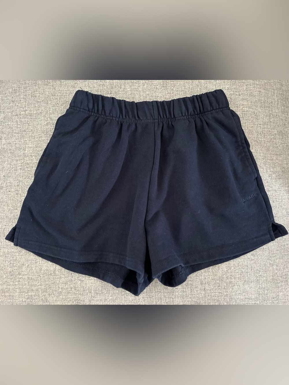 Garage Navy Elastic-Waist Athletic Shorts